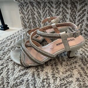 Madden Girl Dress Shoes.  Silver in color.  Girls size 13.